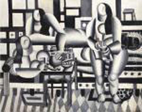 Equisse Pour Le Grand Dejeuner Oil Painting by Fernand Leger
