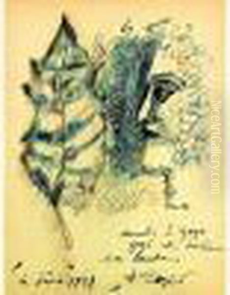 Portrait De Femme Oil Painting by Fernand Leger