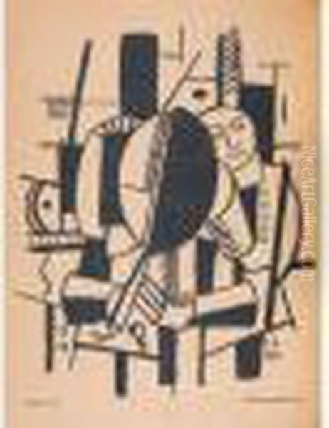  La Femme Au Miroir, 1920  Oil Painting by Fernand Leger