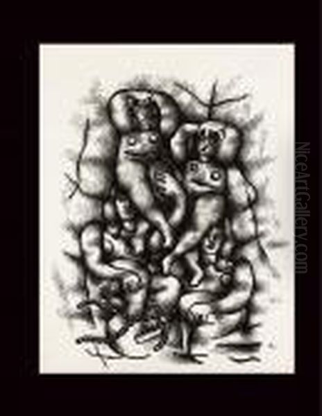Musiciens Et Acrobates Oil Painting by Fernand Leger
