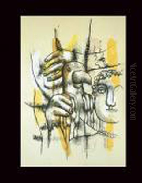 Femme Au Perroquet Oil Painting by Fernand Leger