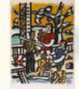 Personnages Pres D'un Arbre