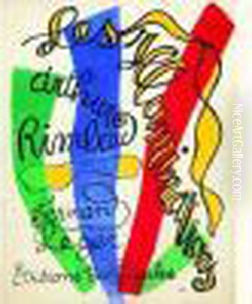 Projet De Couverture Pour Les 
Illuminations De Rimbaud, Editions Des Gaules, Vers 1948-1949 Oil Painting by Fernand Leger