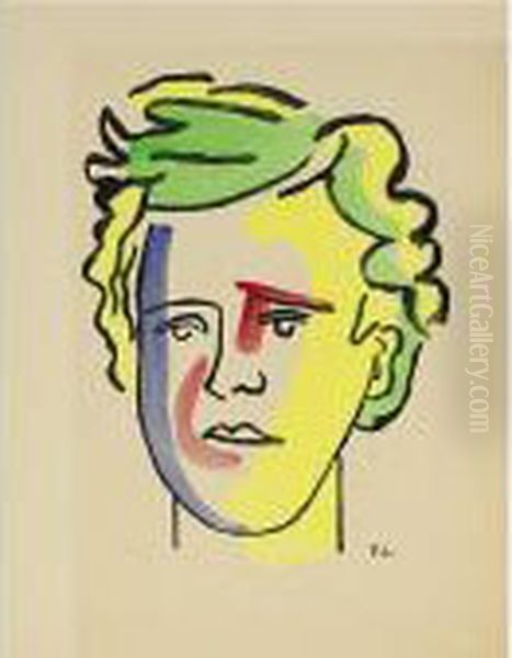 Les Illuminations (saphire 24-38) Oil Painting by Fernand Leger