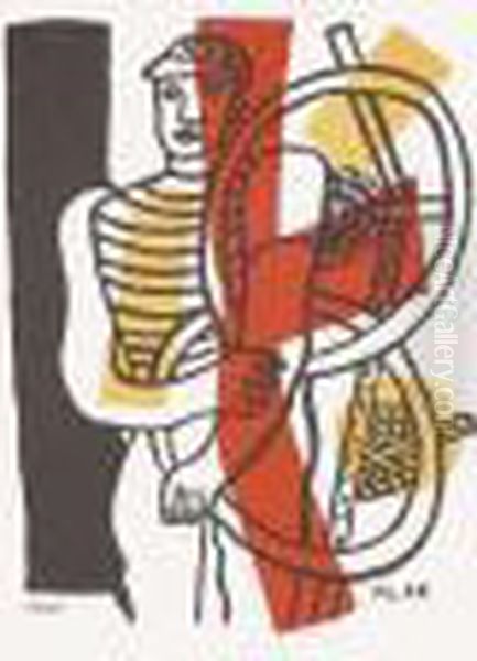 Le Cycliste Oil Painting by Fernand Leger