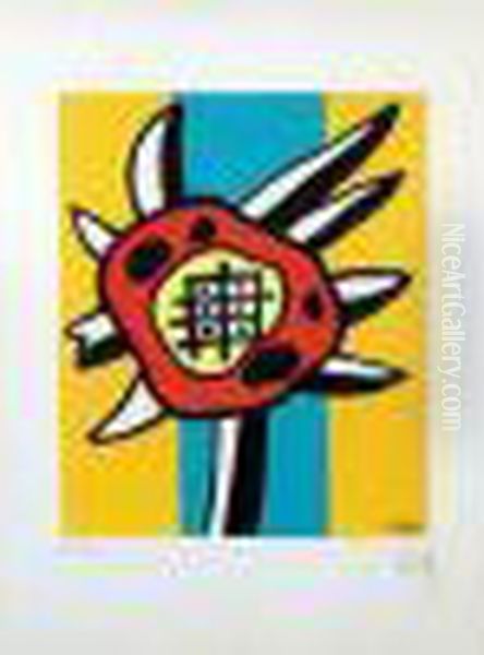La Fleur Oil Painting by Fernand Leger
