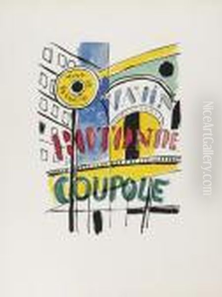 La Rotunde De Montparnasse Oil Painting by Fernand Leger