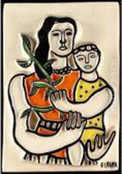 La Mere Et L'enfant Oil Painting by Fernand Leger