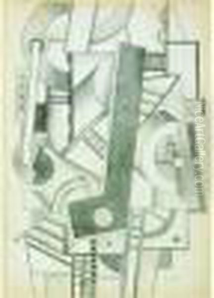 Elements Mecaniques Oil Painting by Fernand Leger