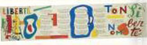 Liberte, J'ecris Ton Nom, 1952-1953 Oil Painting by Fernand Leger