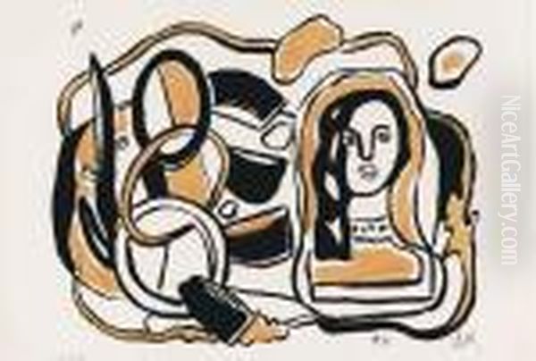 Untitled Oil Painting by Fernand Leger