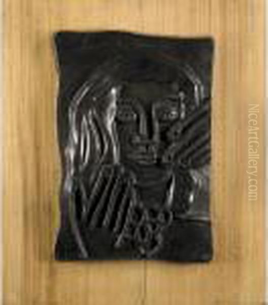 Visage Aux Deux Mains Oil Painting by Fernand Leger