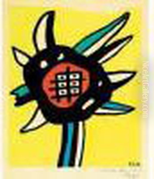 Tournesol Oil Painting by Fernand Leger