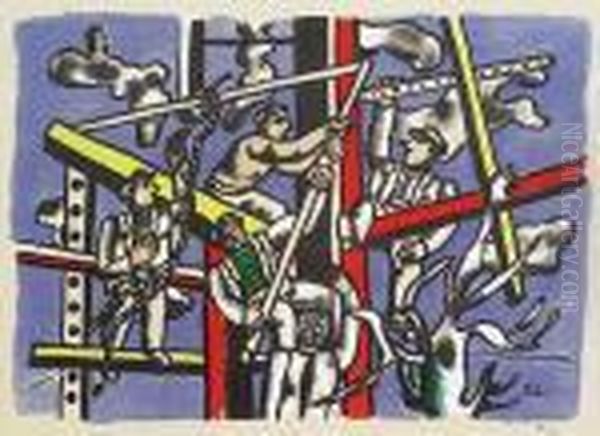 Budowa Oil Painting by Fernand Leger