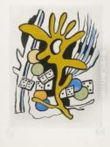 Les Dominos Oil Painting by Fernand Leger