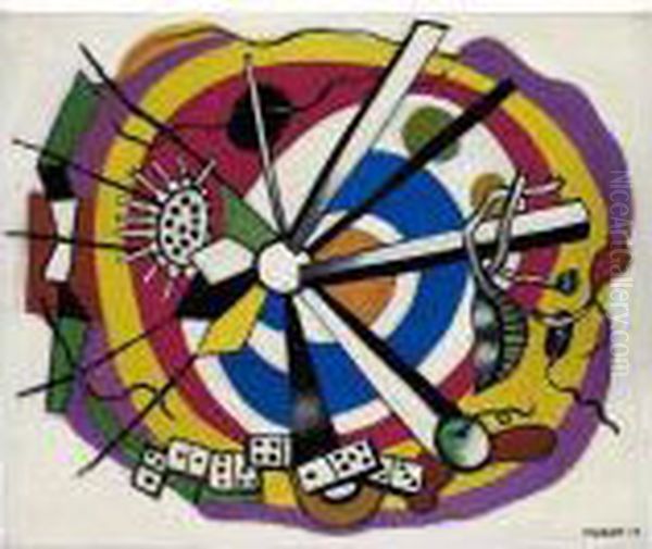 Composition Circulaire Oil Painting by Fernand Leger