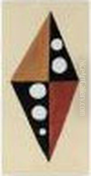 Projet De Costume 'creation Du Monde' Oil Painting by Fernand Leger