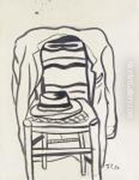 Le Chapeau Sur La Chaise Oil Painting by Fernand Leger