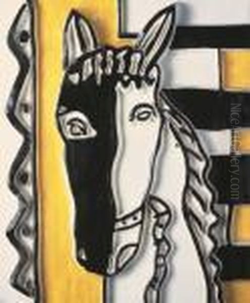 La Tete De Cheval Oil Painting by Fernand Leger