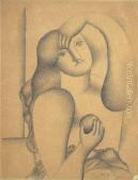 Buste De Femme Oil Painting by Fernand Leger