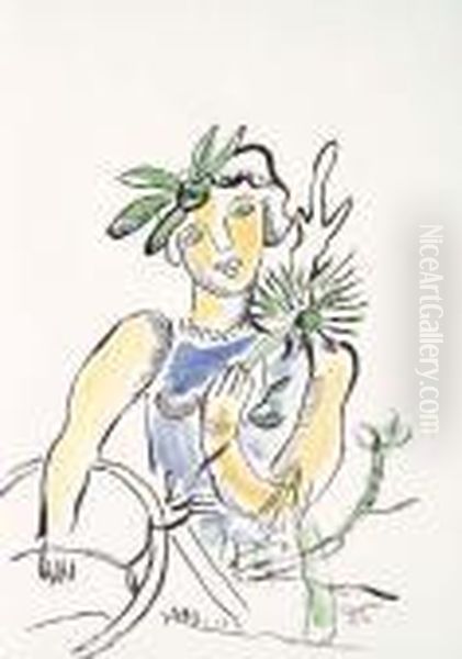 Cirque Oil Painting by Fernand Leger