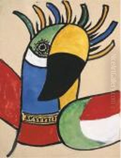 Le Perroquet Oil Painting by Fernand Leger