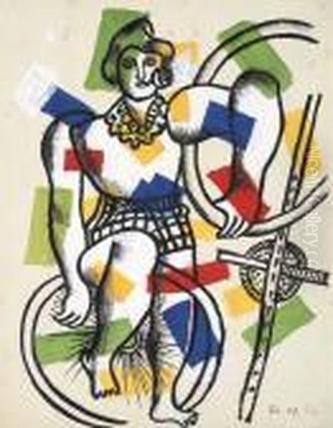 L'acrobate Oil Painting by Fernand Leger