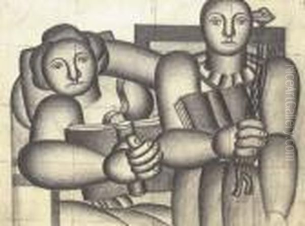 La Lecture Oil Painting by Fernand Leger