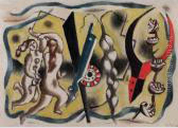 Folies Oil Painting by Fernand Leger