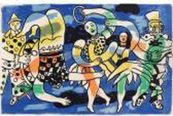 Cirque (saphire 44-106) Oil Painting by Fernand Leger