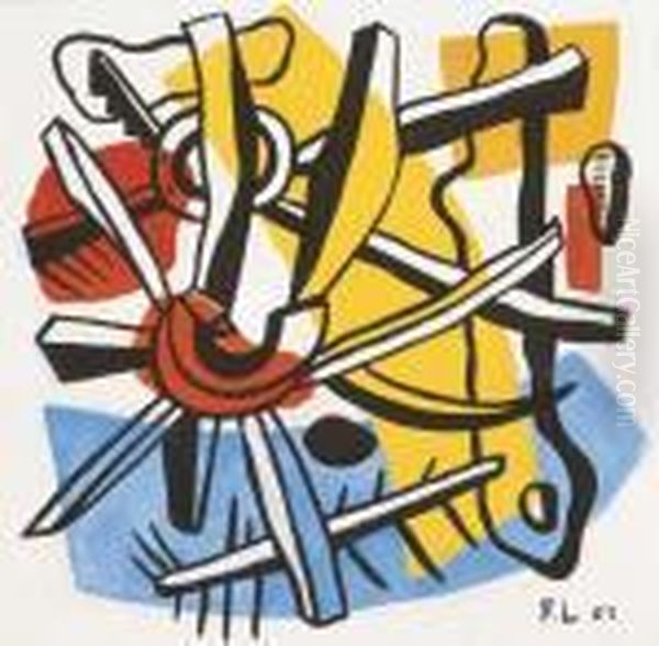 Tournesol Oil Painting by Fernand Leger