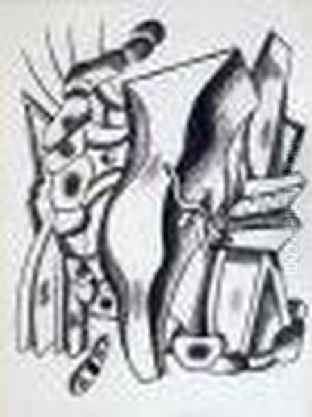 Composition 1933 Oil Painting by Fernand Leger