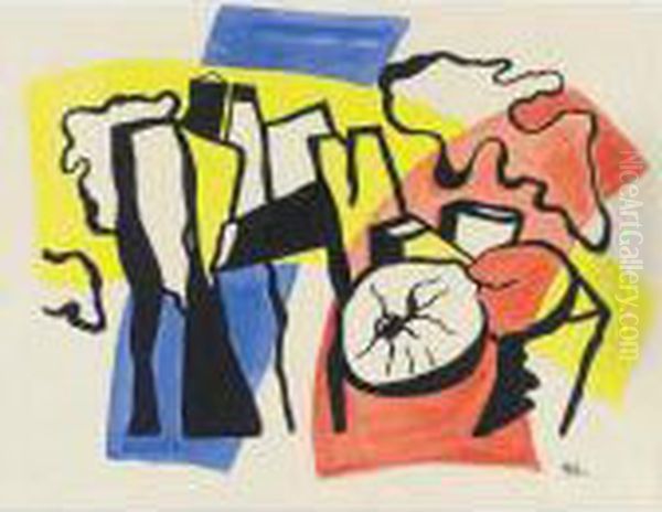 Les Buches Oil Painting by Fernand Leger