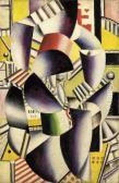 Les Deux Acrobates Oil Painting by Fernand Leger