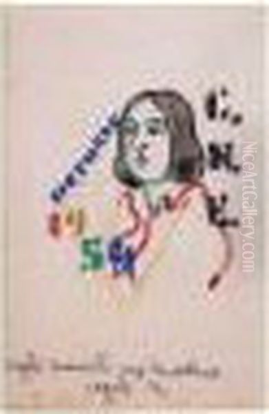 Hommage A George Sand, Centre National Des Ecrivains Oil Painting by Fernand Leger