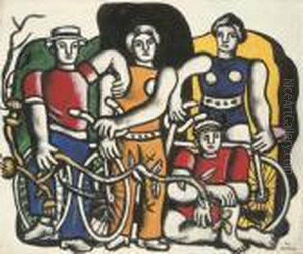 Les Quatre Personnages Oil Painting by Fernand Leger