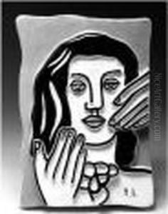 Visage Aux Deux Mains