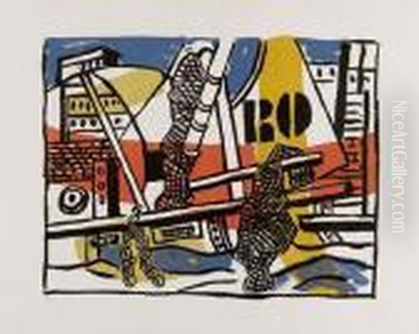 Le Port De Trouville. Oil Painting by Fernand Leger