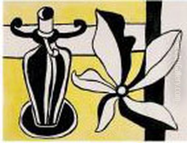 Le Chandelier A La Fleur Oil Painting by Fernand Leger