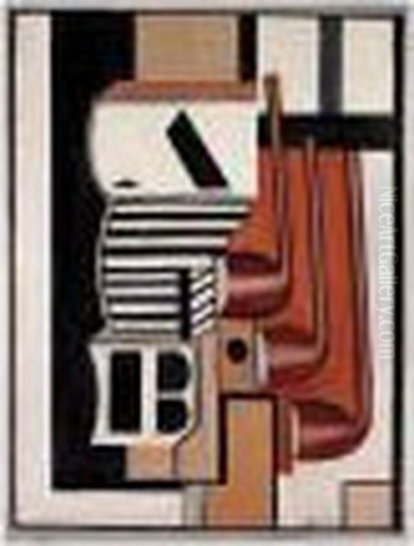 Les Pipes Oil Painting by Fernand Leger