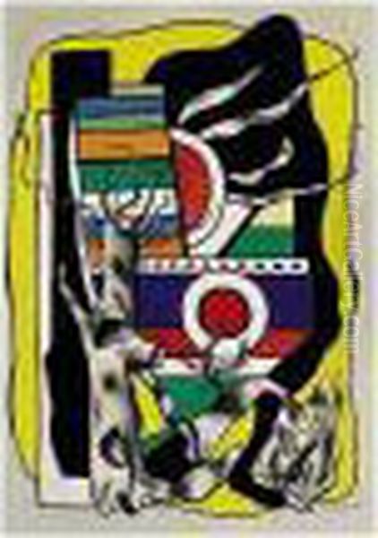 Le Disque Rouge Oil Painting by Fernand Leger