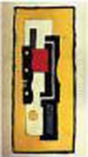 Tapis Au Point Noue, Tisse Dans 
Les Annees 60. Editions Marie Cuttoli Et Galerie Lucie Weill. Tirage A 
Moins De 20 Exemplaires Oil Painting by Fernand Leger