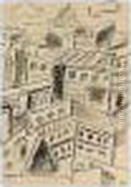 Les Toits De Paris. Etude Pour 'la Ville' Oil Painting by Fernand Leger