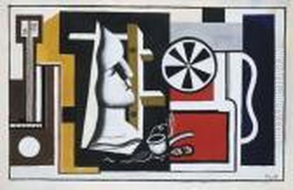 Nature Morte Au Masque De Platre Oil Painting by Fernand Leger