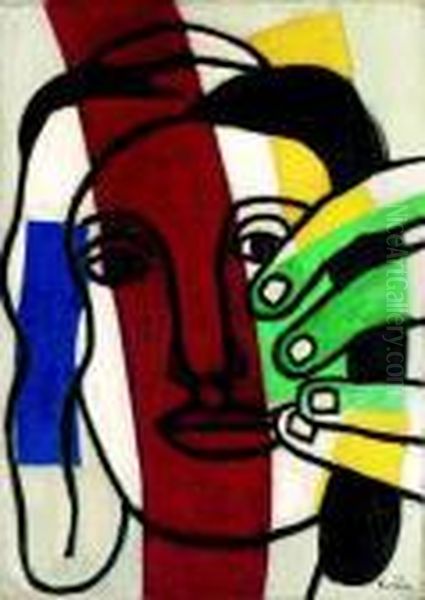 La Figure Et La Main Oil Painting by Fernand Leger