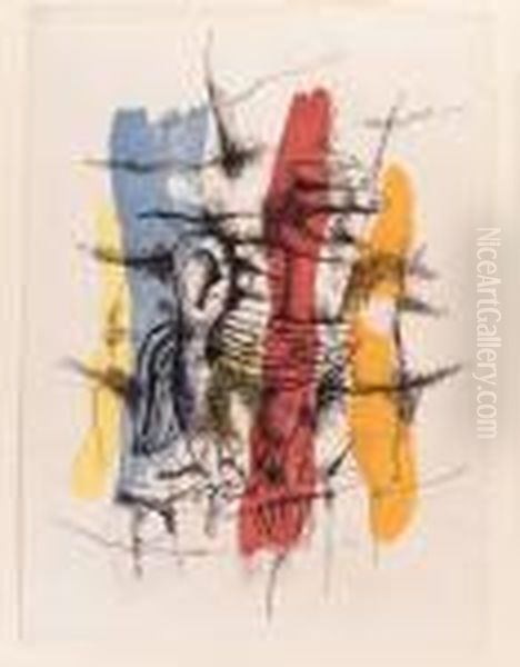 Composition Au Perroquet Oil Painting by Fernand Leger