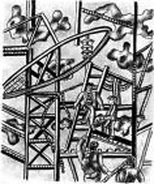 Les Constructeurs Oil Painting by Fernand Leger
