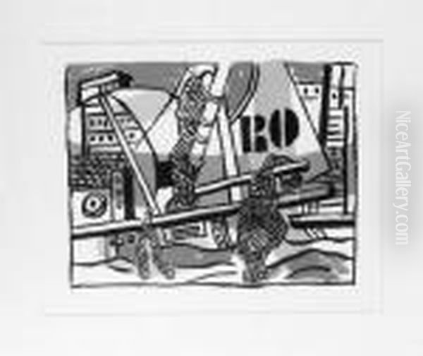 Le Port De Trouville Oil Painting by Fernand Leger