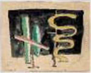 Helicoide Et Queue D'avion, 1948 (etude Pour Le Ballet Le Pas D'acier)