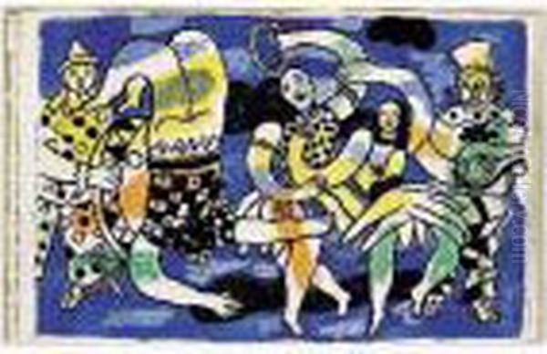 Cirque Oil Painting by Fernand Leger
